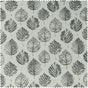 Elm Leaf Black Floral Textured Printed Cotton Swatch
