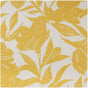 Meadow Marigold Floral Textured Printed Cotton Curtain