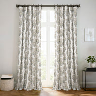 Mughal Medallion Paisley Paisley Dune Cotton Textured Printed Room Darkening Curtain