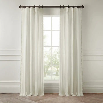 Channing Bordered Modern Hampton Textured Cotton Curtain