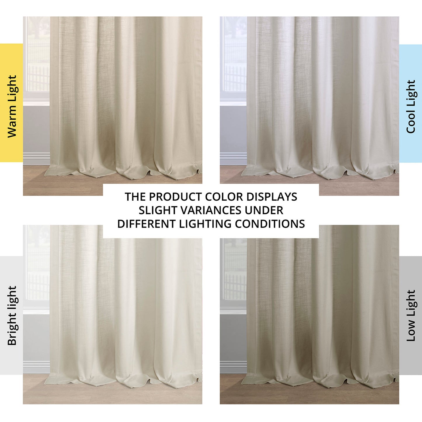 Sayville Bordered Modern Hampton Textured Cotton Curtain