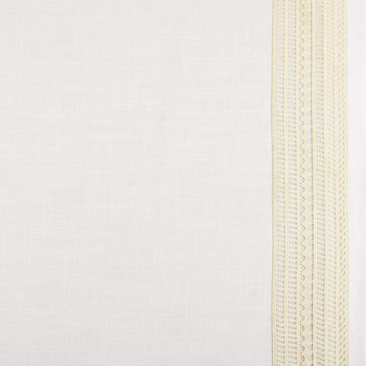Stony Moasic White Bordered Modern Hampton Textured Cotton Swatch