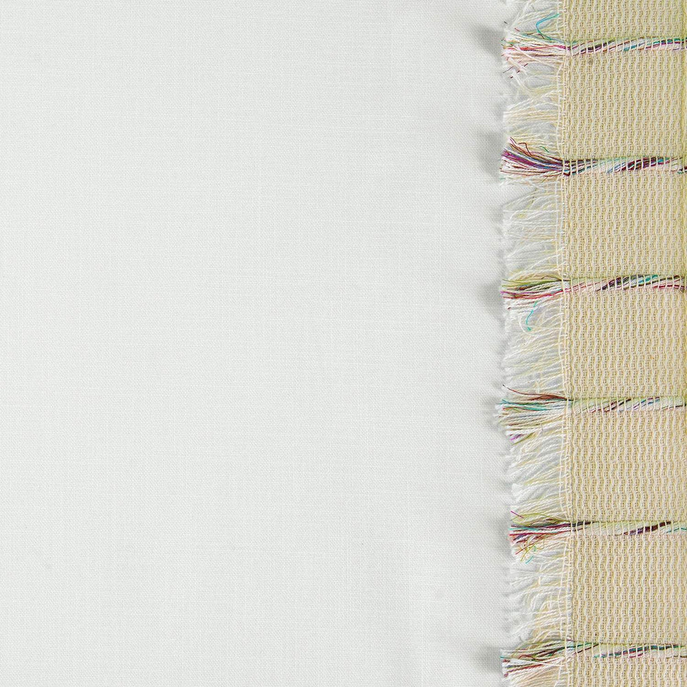 Melford White Bordered Modern Hampton Textured Cotton Swatch