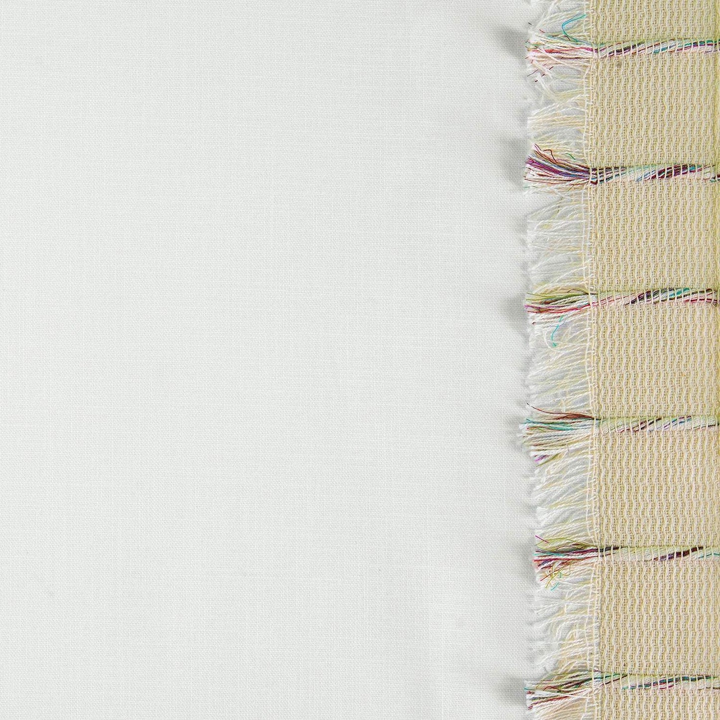Melford White Bordered Modern Hampton Textured Cotton Swatch