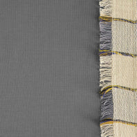 Dixy Grey Bordered Modern Hampton Textured Cotton Swatch