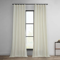 Off White Dobby Linen Curtain - HalfPriceDrapes.com