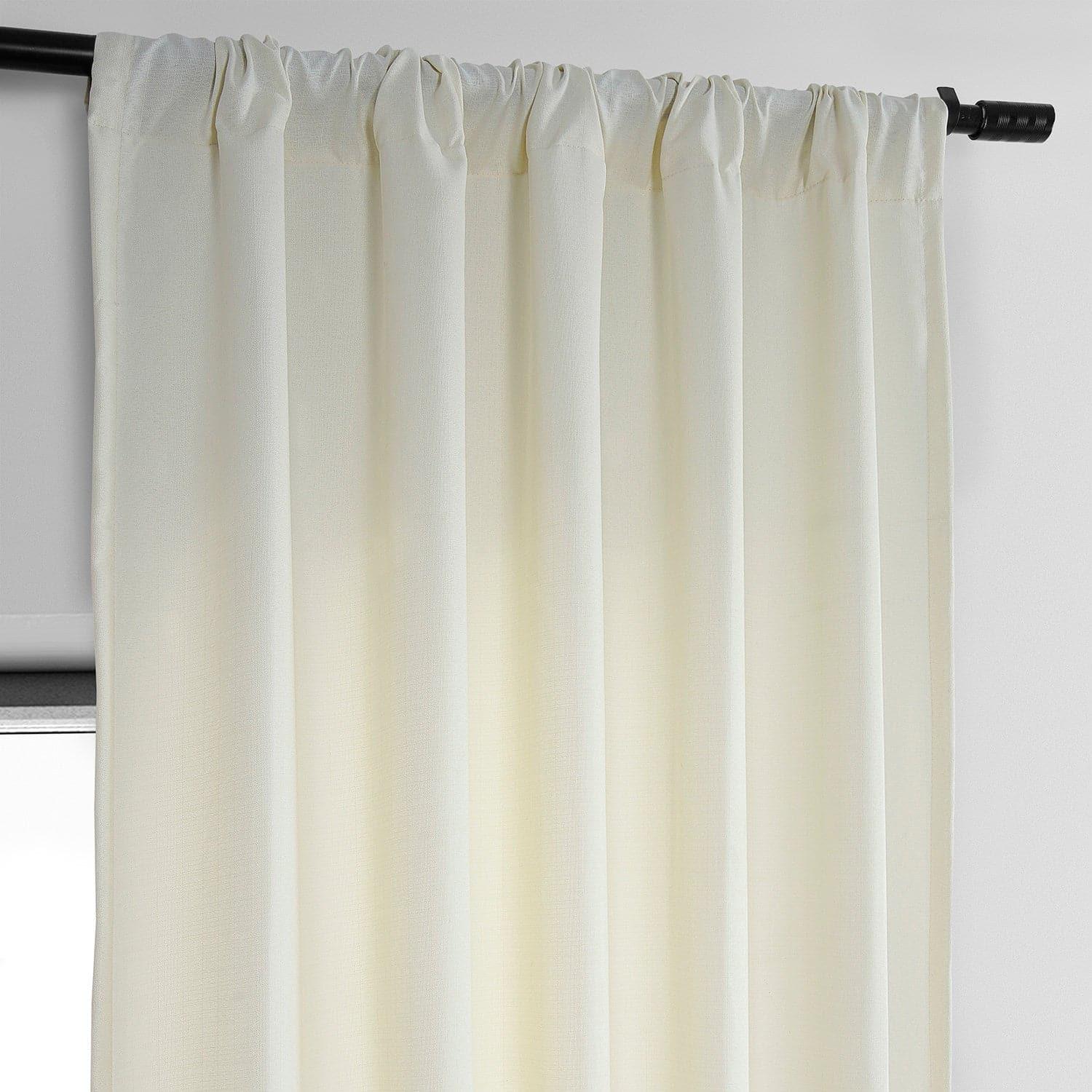 Off White Dobby Linen Curtain - HalfPriceDrapes.com