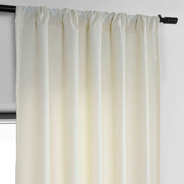 Off White Dobby Linen Curtain - HalfPriceDrapes.com