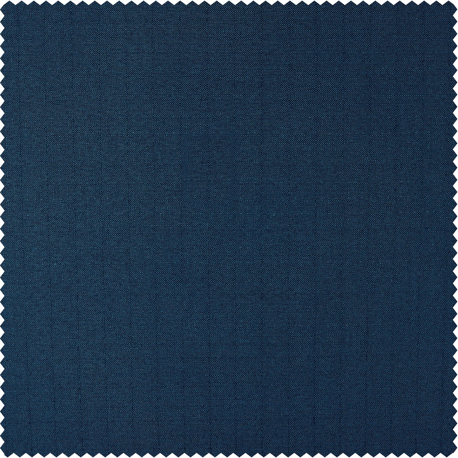 Deep Blue Dobby Linen Custom Curtain