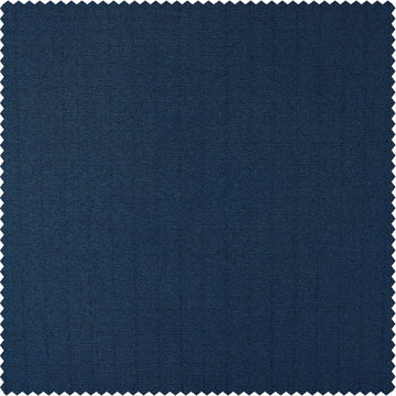 Deep Blue Dobby Linen Custom Curtain
