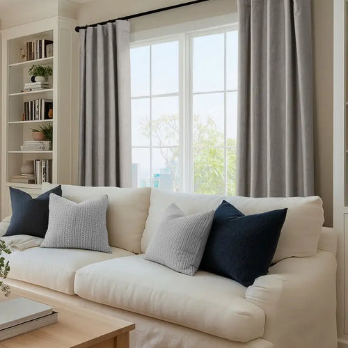 Dark Greige Performance Linen Custom Curtain
