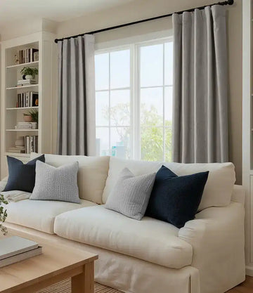 Dark Greige Performance Linen Custom Curtain