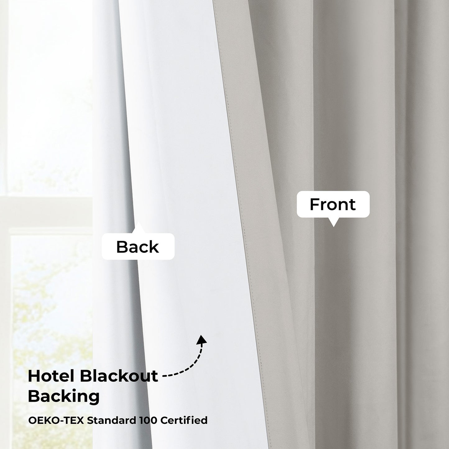 Greige Hotel Blackout Curtain