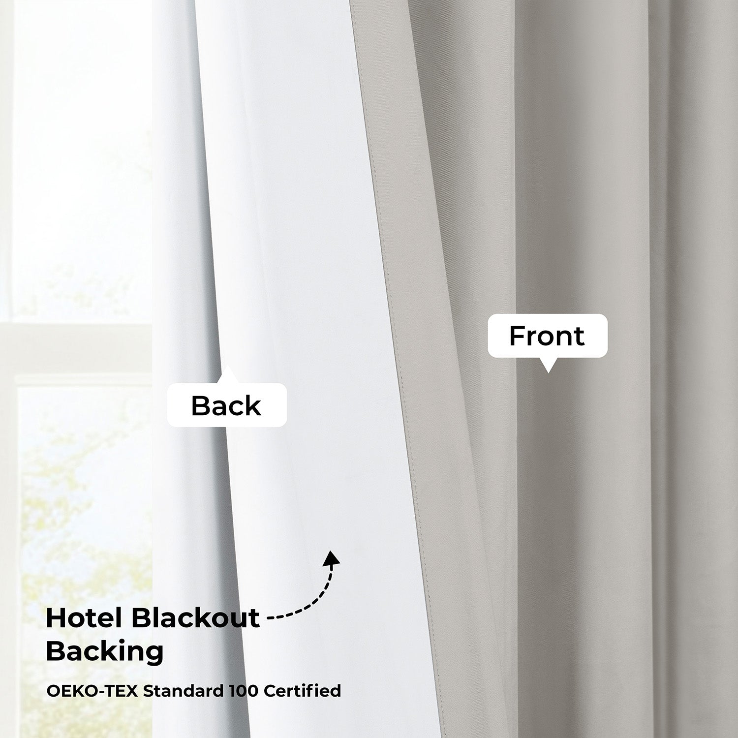 Greige Hotel Blackout Curtain