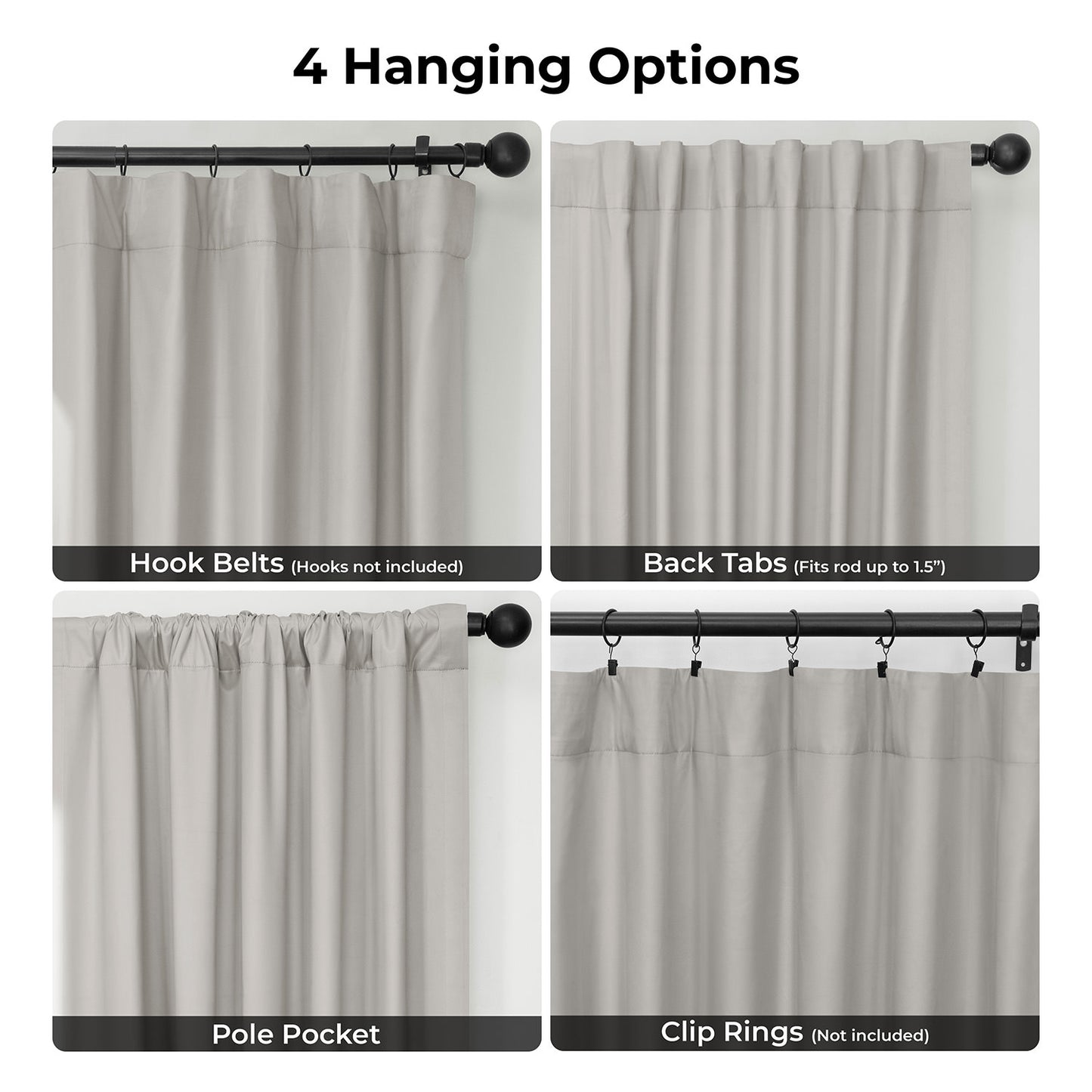 Greige Hotel Blackout Curtain