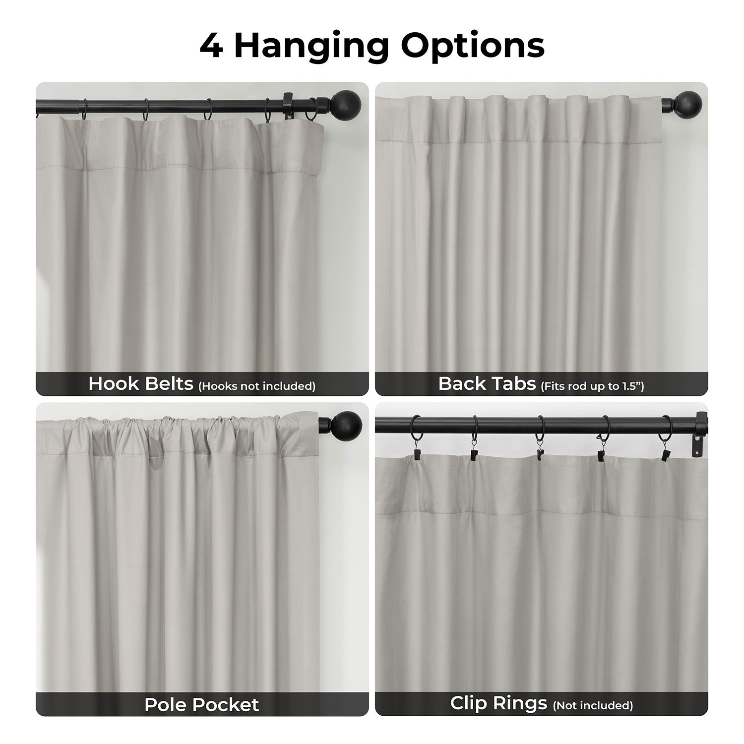 Greige Hotel Blackout Curtain