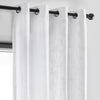 Rice White Grommet Heavy Faux Linen Curtain