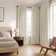 Barley Heavy Faux Linen Semi-Sheer Curtain