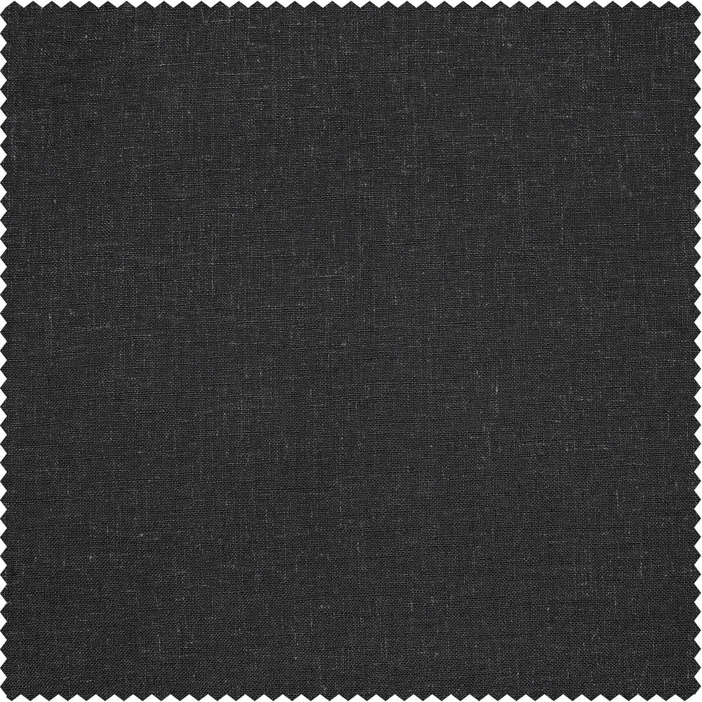 Slate Grey Heavy Faux Linen Custom Curtain