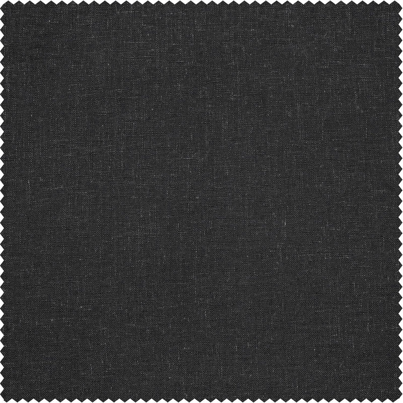 Slate Grey Heavy Faux Linen Custom Curtain