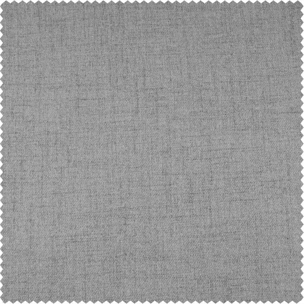Steely Grey Heathered Woolen Weave Swatch - HalfPriceDrapes.com