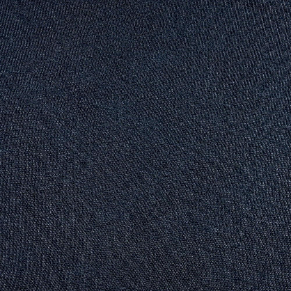 Deep Blue Classic Faux Linen Custom Curtain