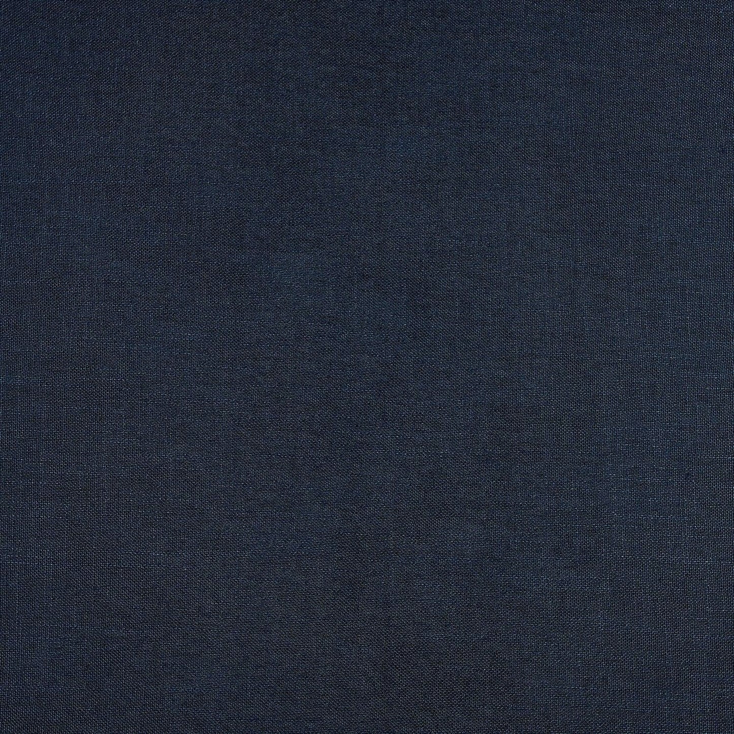 Deep Blue Classic Faux Linen Custom Curtain