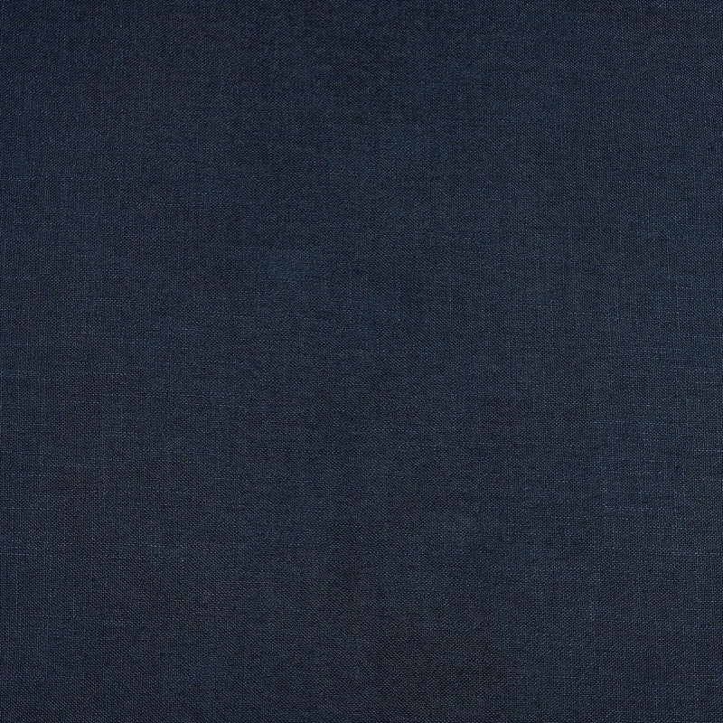 Deep Blue Classic Faux Linen Custom Curtain