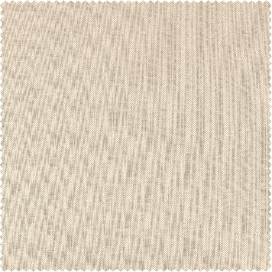 Parchment Cream Italian Faux Linen Custom Curtain - HalfPriceDrapes.com