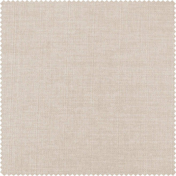 Parchment Cream Italian Faux Linen Custom Curtain
