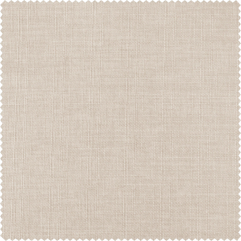 Parchment Cream Italian Faux Linen Custom Curtain