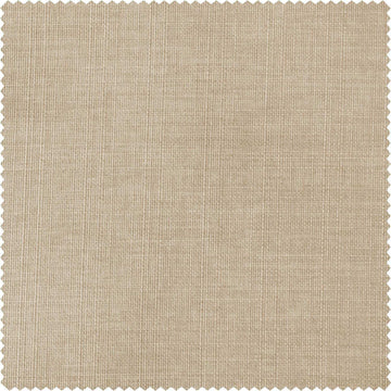 Sepia Tan Italian Faux Linen Custom Curtain