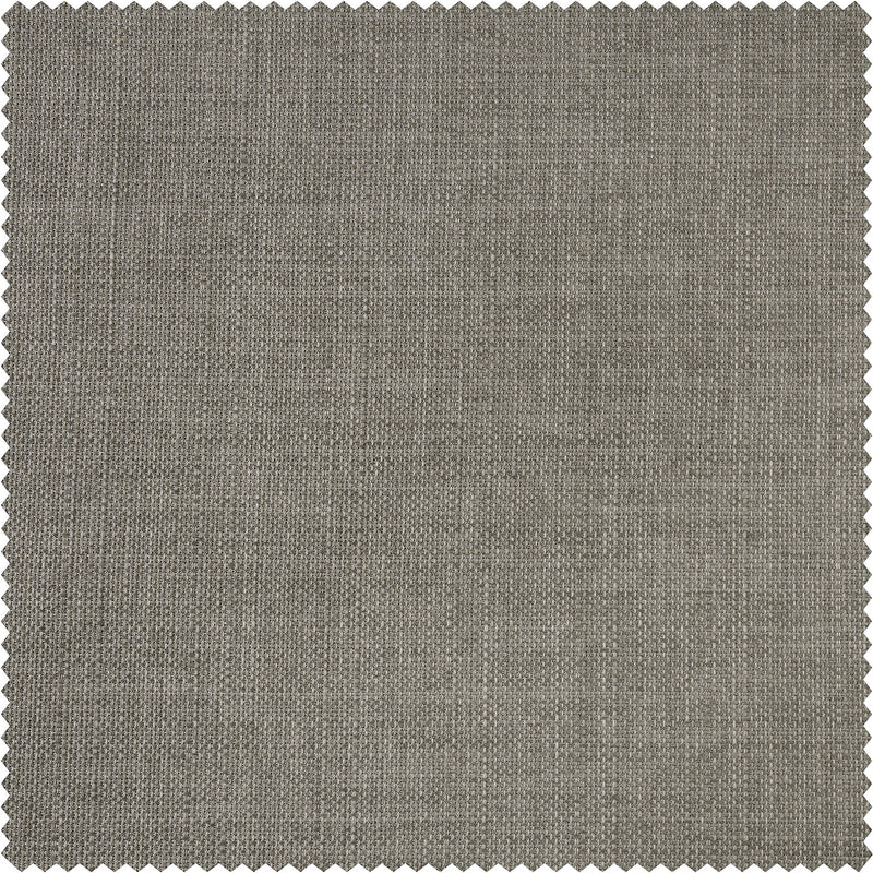 Fossil Grey Italian Faux Linen Custom Curtain