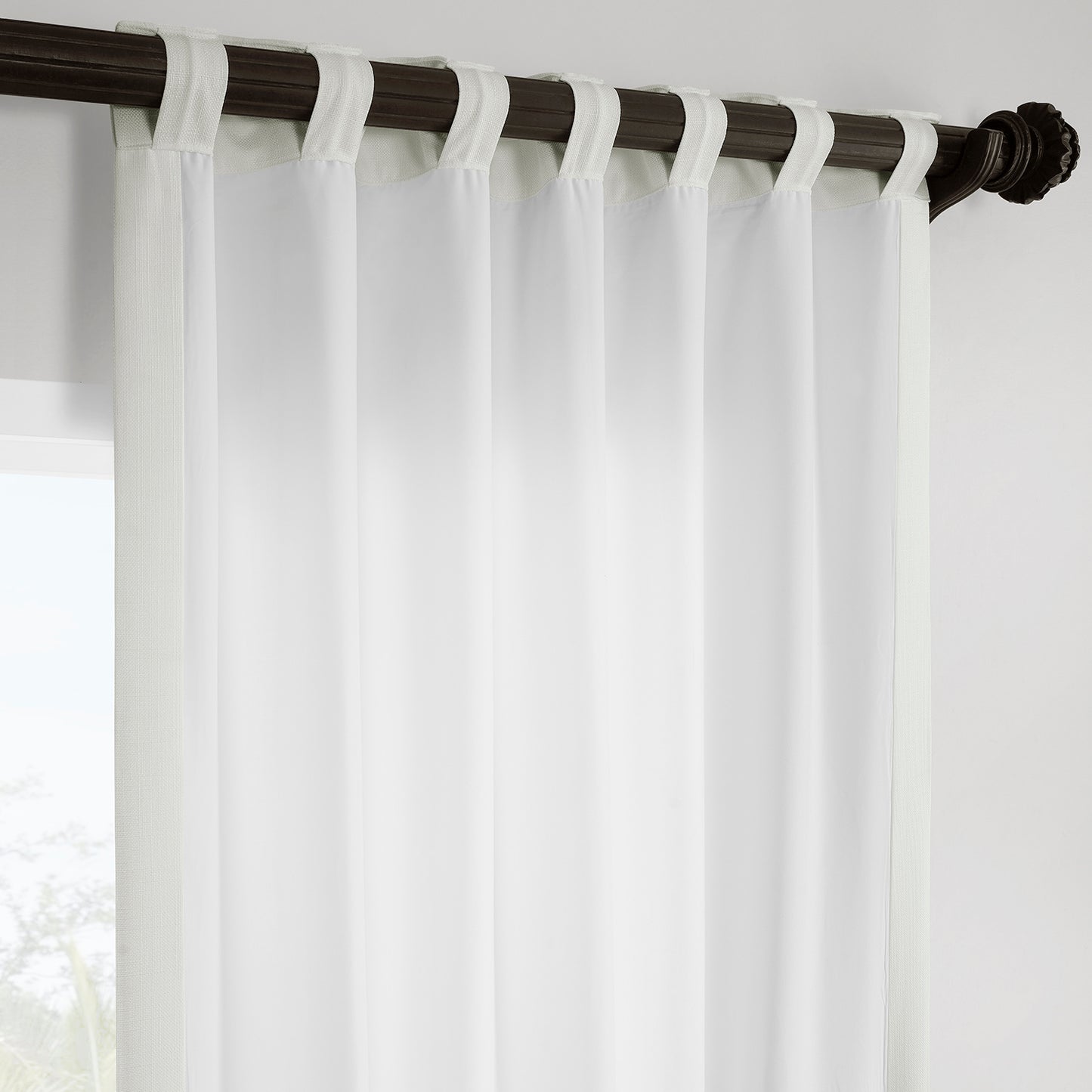 Magnolia Off White Italian Faux Linen Room Darkening Curtain