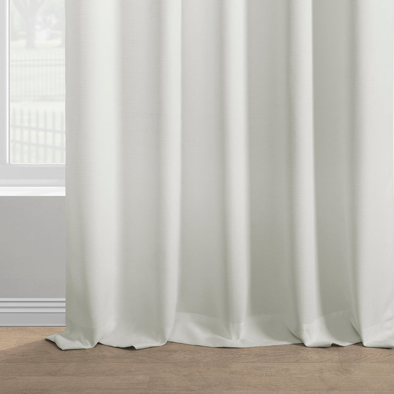 Magnolia Off White Italian Faux Linen Custom Curtain