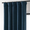 Voyager Blue Faux Linen Hotel Blackout Curtain - HalfPriceDrapes.com