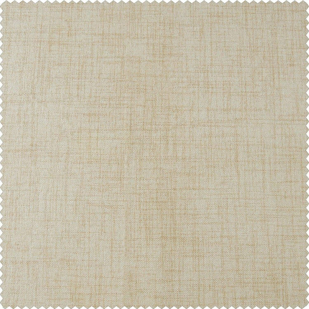 Natural Light Beige Thermal Cross Linen Weave Custom Curtain
