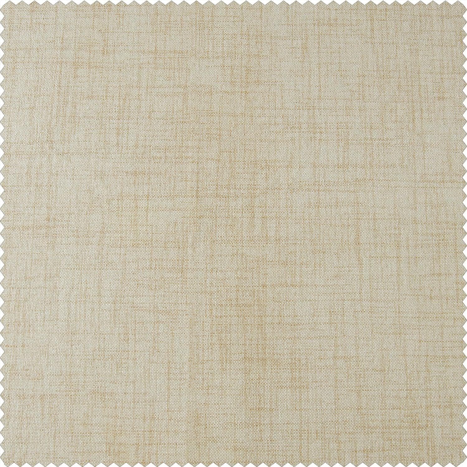 Natural Light Beige Thermal Cross Linen Weave Custom Curtain