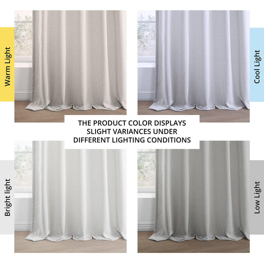 Off White Simply Faux Linen Curtain Pair (2 Panels) - HalfPriceDrapes.com