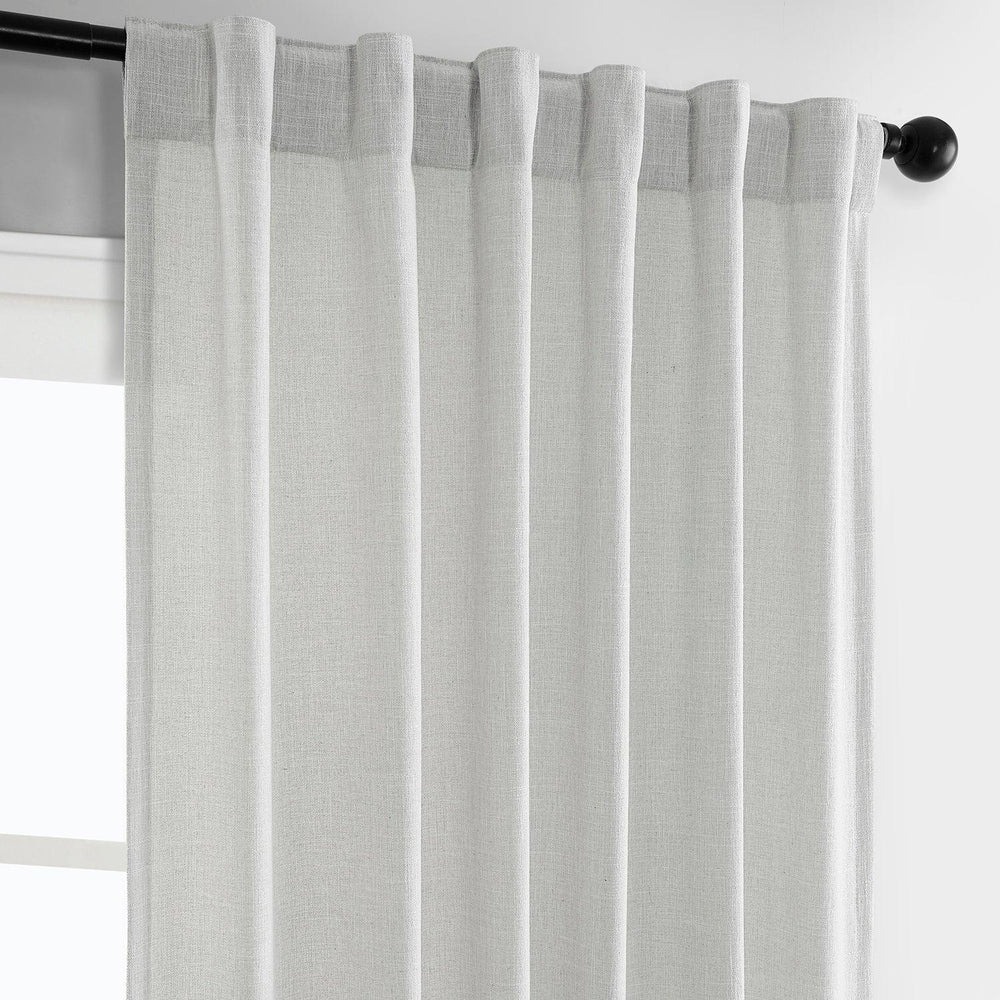 Off White Simply Faux Linen Curtain Pair (2 Panels) - HalfPriceDrapes.com