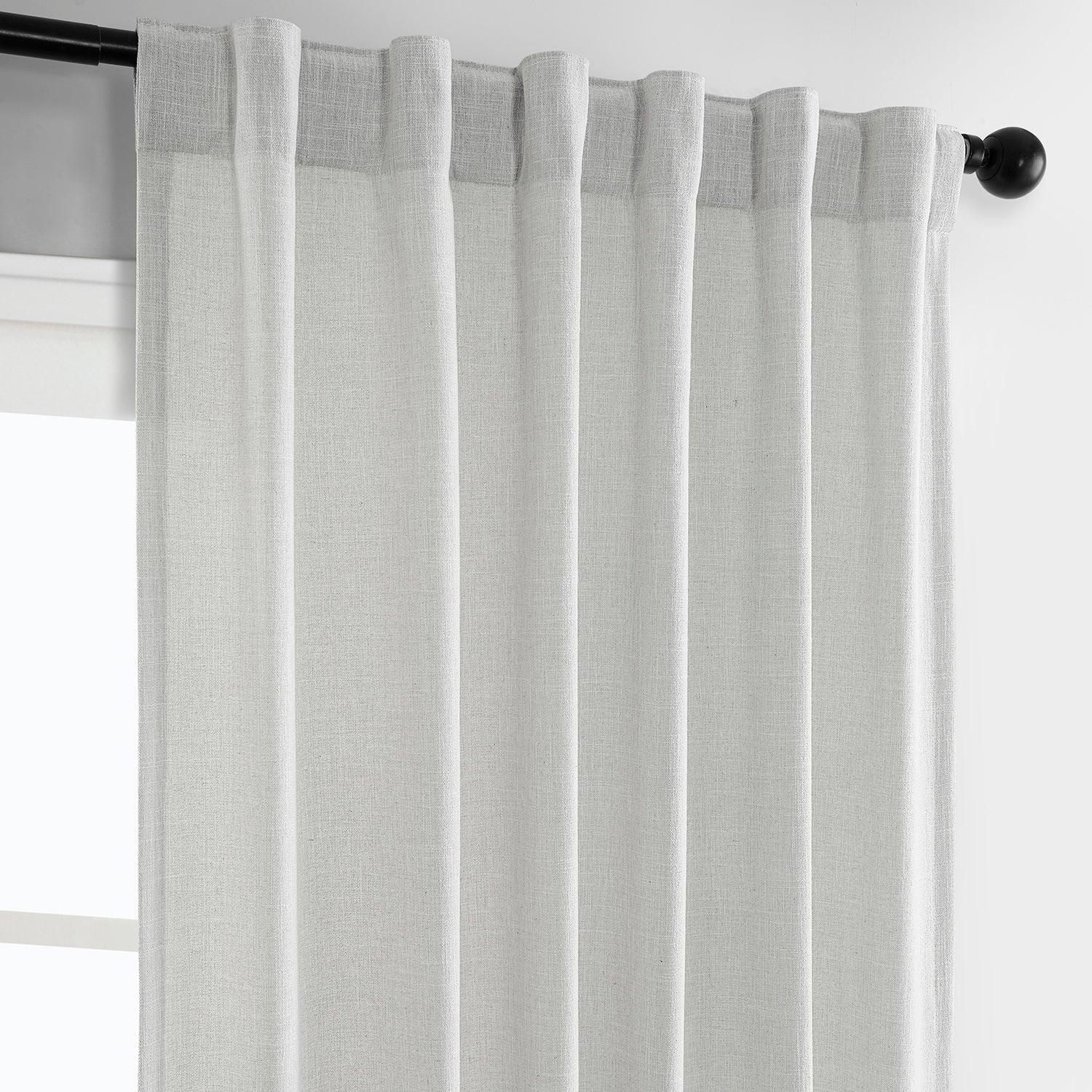 Off White Simply Faux Linen Curtain Pair (2 Panels) - HalfPriceDrapes.com