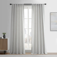 Off White Simply Faux Linen Curtain Pair (2 Panels) - HalfPriceDrapes.com