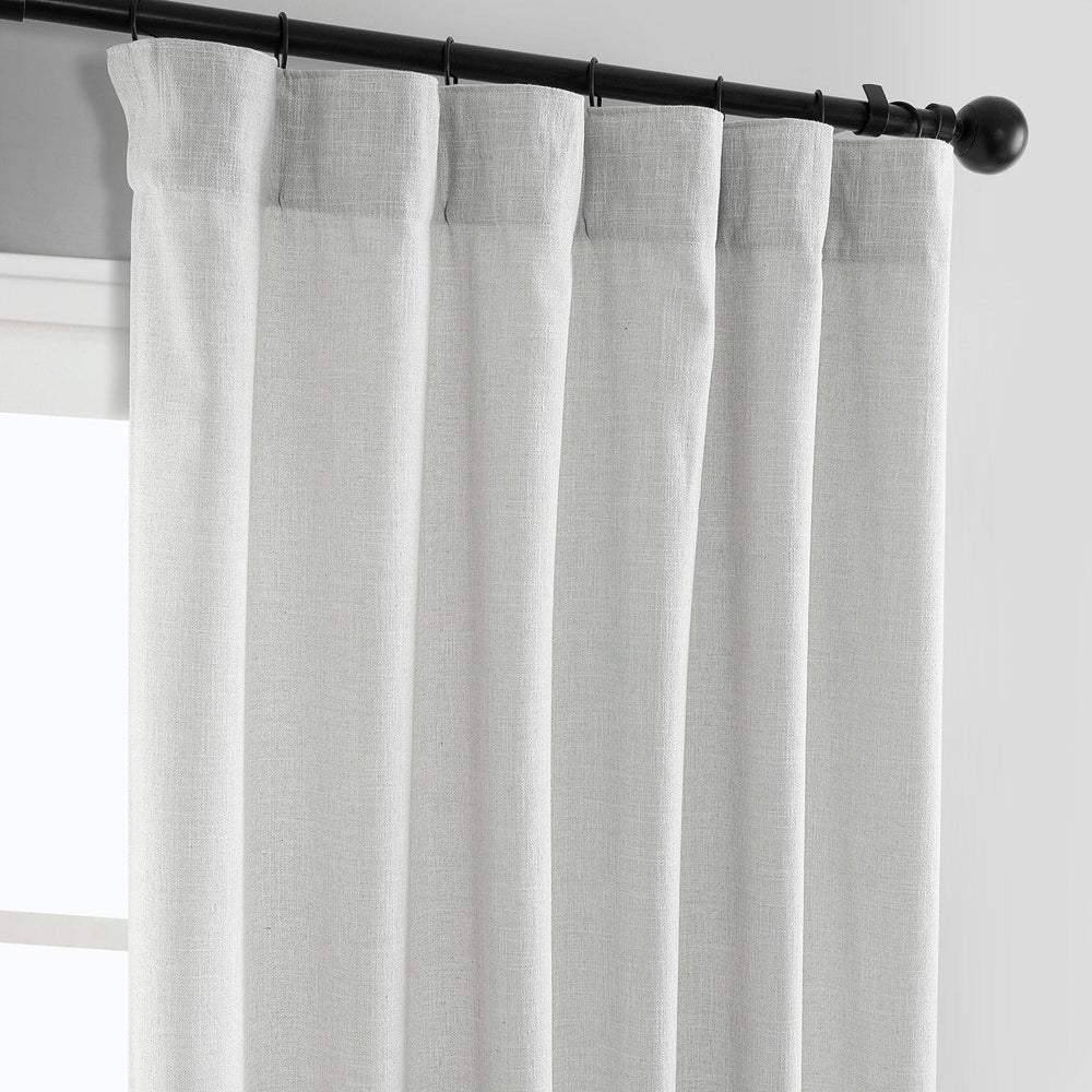 Off White Simply Faux Linen Curtain Pair (2 Panels) - HalfPriceDrapes.com