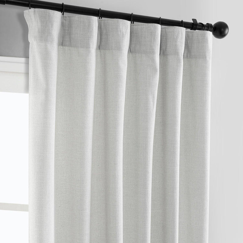 Off White Simply Faux Linen Curtain Pair (2 Panels) - HalfPriceDrapes.com