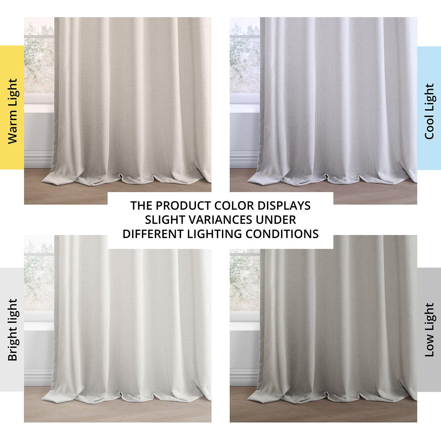 Light Sand Simply Faux Linen Curtain Pair (2 Panels) - HalfPriceDrapes.com