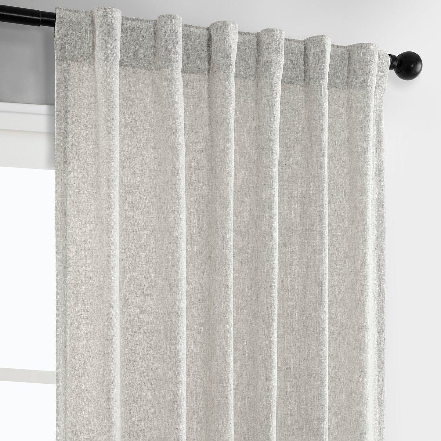 Light Sand Simply Faux Linen Curtain Pair (2 Panels) - HalfPriceDrapes.com