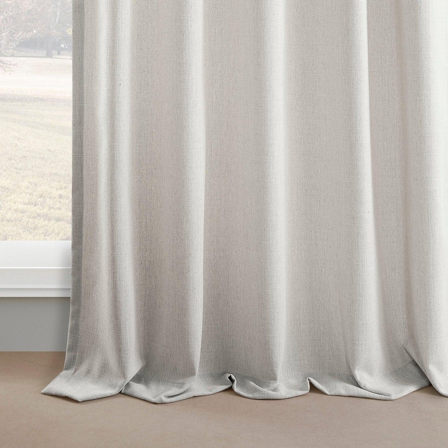 Light Sand Simply Faux Linen Curtain Pair (2 Panels) - HalfPriceDrapes.com
