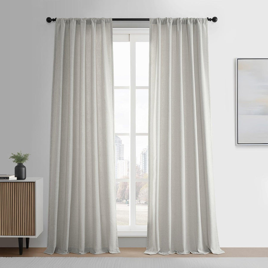 Light Sand Simply Faux Linen Curtain Pair (2 Panels) - HalfPriceDrapes.com