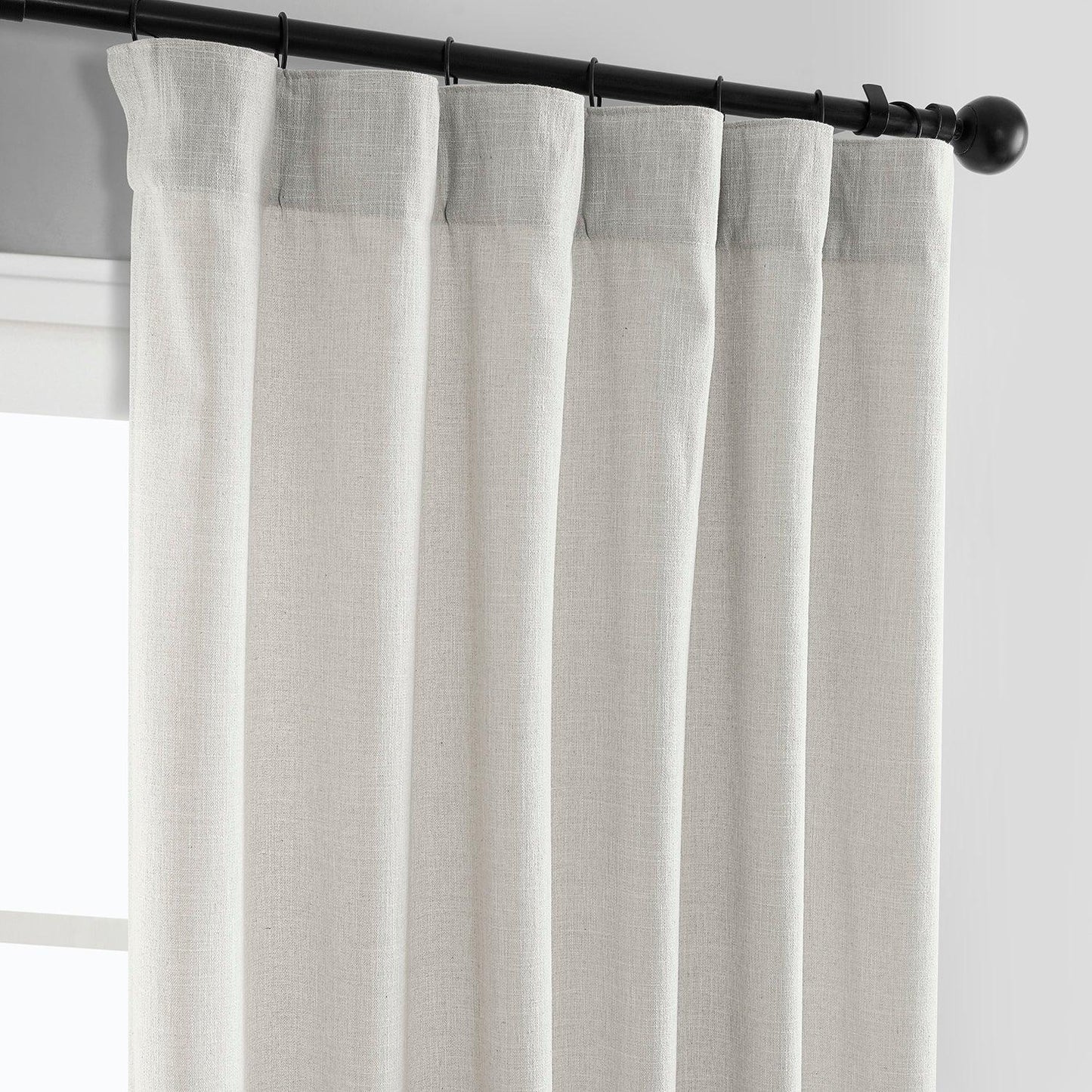 Light Sand Simply Faux Linen Curtain Pair (2 Panels) - HalfPriceDrapes.com