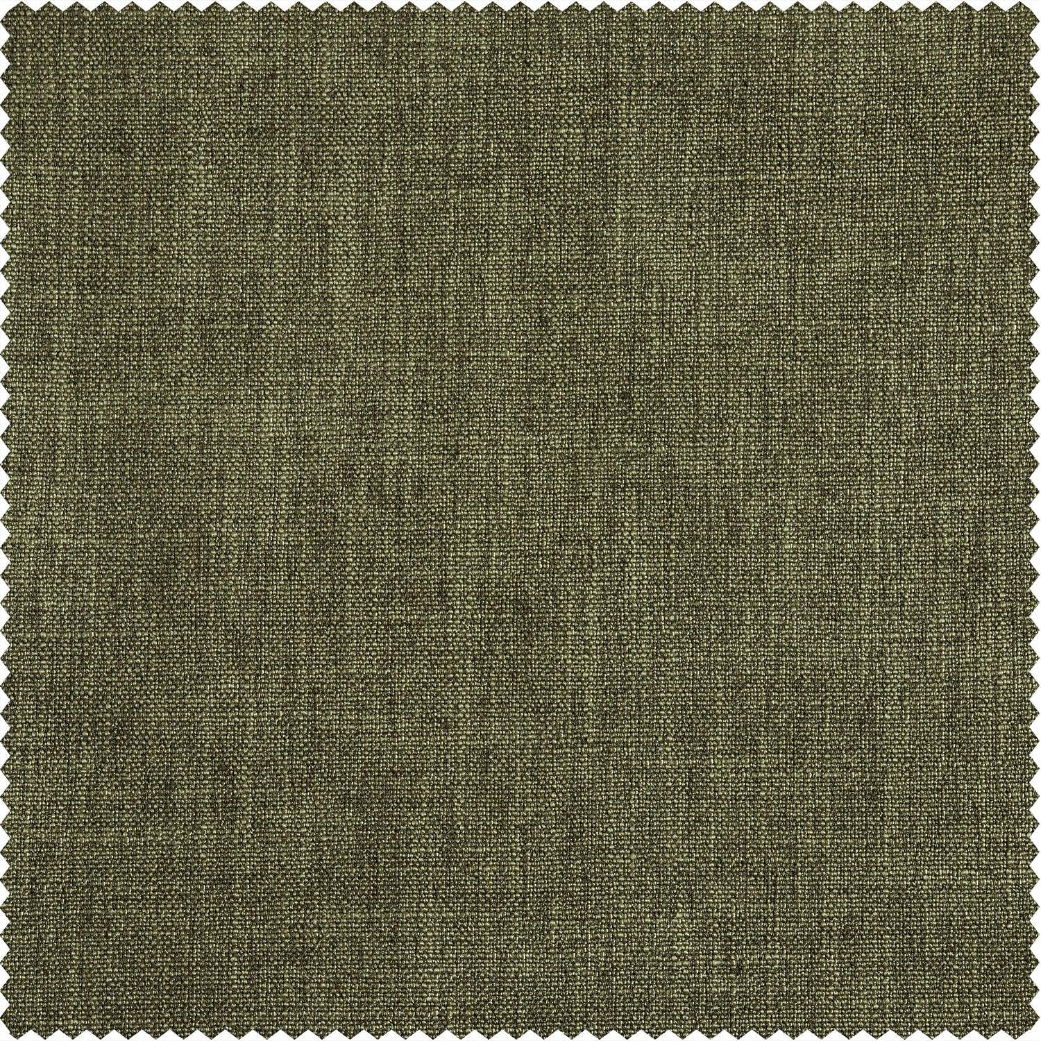 Khaki Green Simply Faux Linen Light Filtering Curtain Pair (2 Panels)